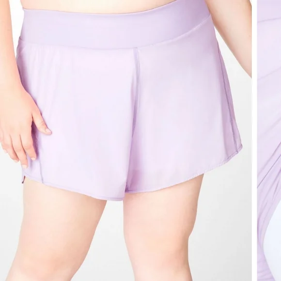 Fabletics Austyn Run Shorts Sky Purple White NWT 1X - Picture 8 of 10